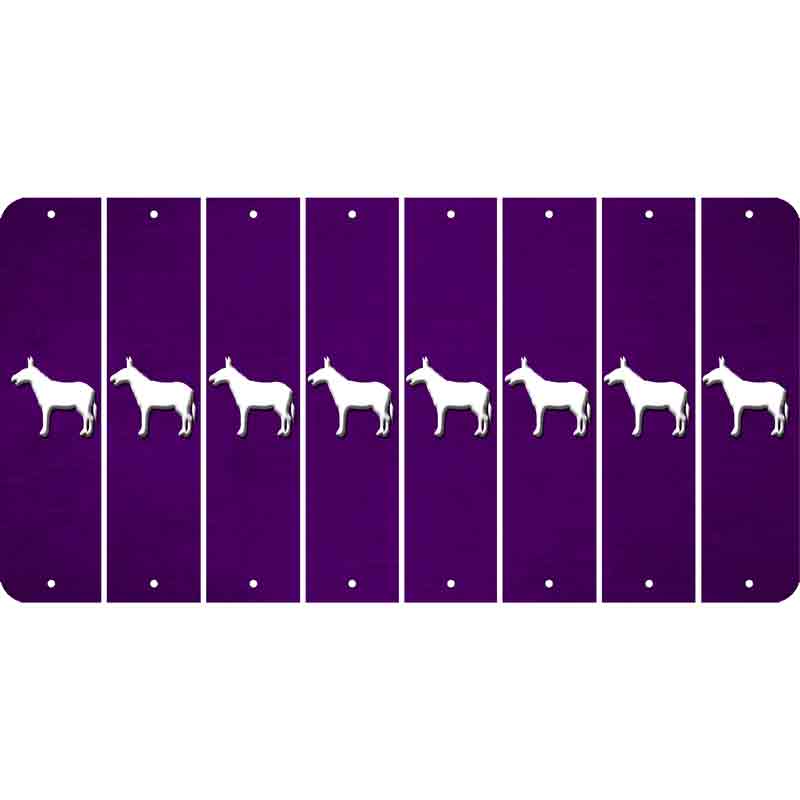 Purple Oil Rubbed Cut Fun Strips (Set of 8) DONKEY