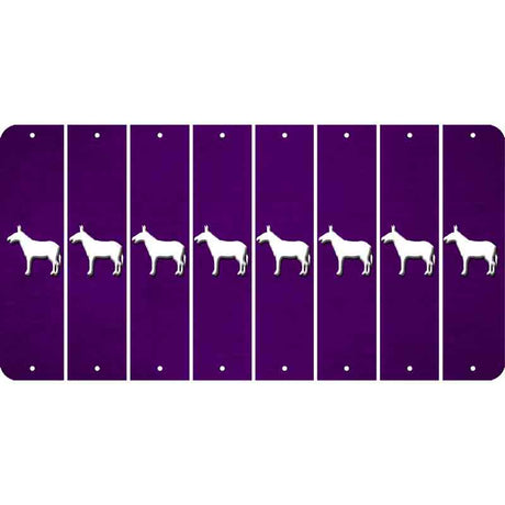 Purple Oil Rubbed Cut Fun Strips (Set of 8) DONKEY