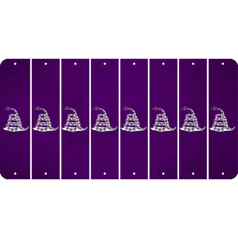 Purple Oil Rubbed Cut Fun Strips (Set of 8) GADSDEN SNAKE