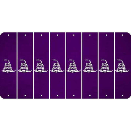 Purple Oil Rubbed Cut Fun Strips (Set of 8) GADSDEN SNAKE