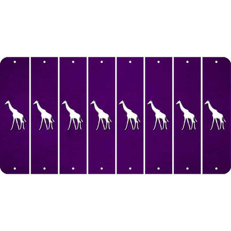 Purple Oil Rubbed Cut Fun Strips (Set of 8) GIRAFFE