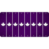 Purple Oil Rubbed Cut Fun Strips (Set of 8) MAPLE LEAF