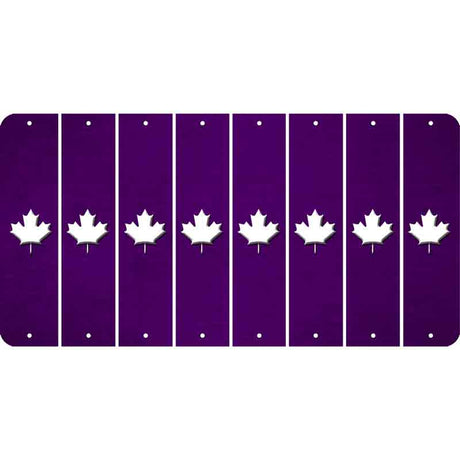 Purple Oil Rubbed Cut Fun Strips (Set of 8) MAPLE LEAF