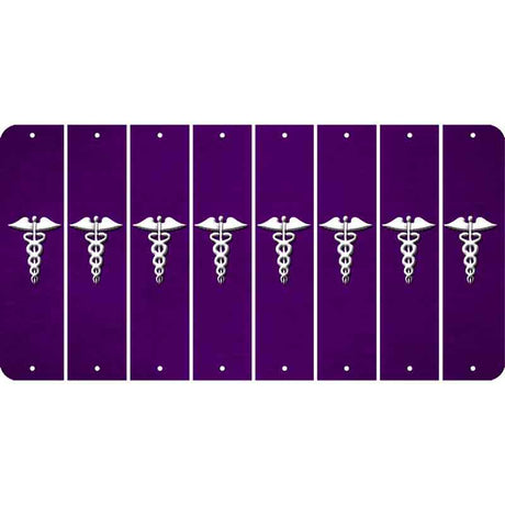 Purple Oil Rubbed Cut Fun Strips (Set of 8) CADUCEUS