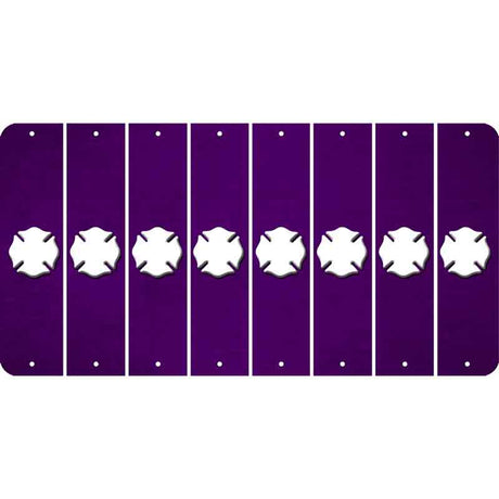Purple Oil Rubbed Cut Fun Strips (Set of 8) MALTESE CROSS