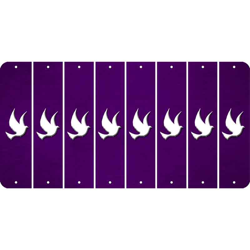 Purple Oil Rubbed Cut Fun Strips (Set of 8) DOVE