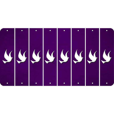Purple Oil Rubbed Cut Fun Strips (Set of 8) DOVE