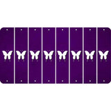 Purple Oil Rubbed Cut Fun Strips (Set of 8) BUTTERFLY