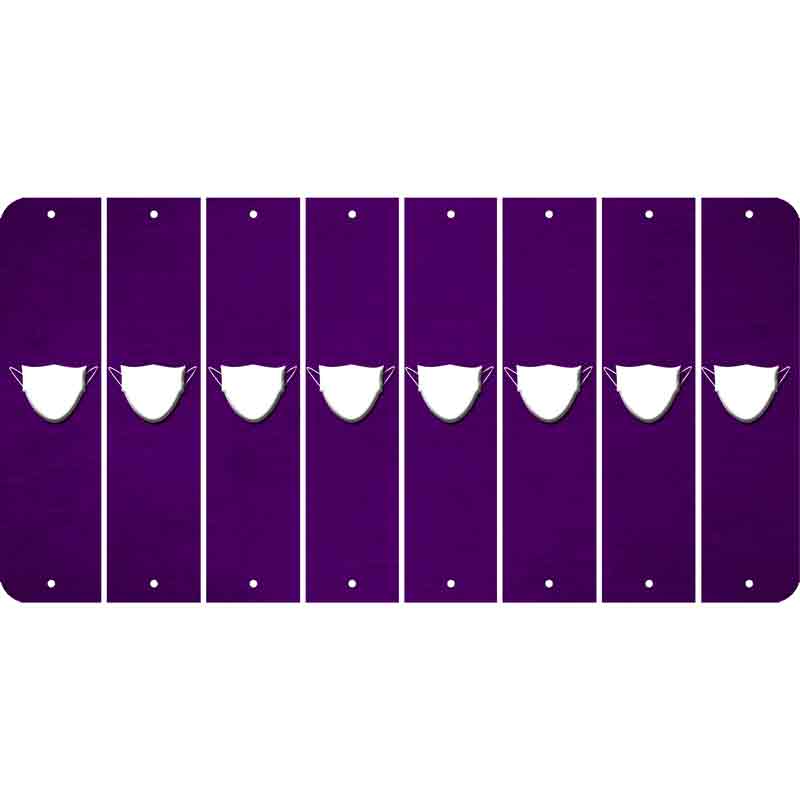 Purple Oil Rubbed Cut Fun Strips (Set of 8) MASK