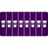 Purple Oil Rubbed Cut Fun Strips (Set of 8) LATTE