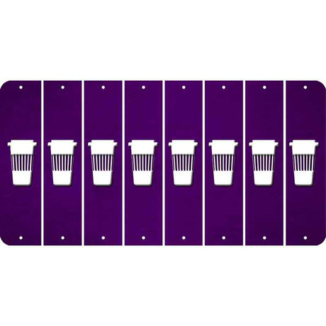 Purple Oil Rubbed Cut Fun Strips (Set of 8) LATTE