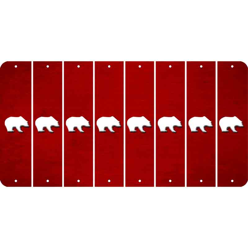 Red Oil Rubbed Cut Fun Strips (Set of 8) BEER MUG