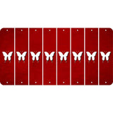 Red Oil Rubbed Cut Fun Strips (Set of 8) BUTTERFLY
