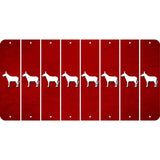 Red Oil Rubbed Cut Fun Strips (Set of 8) DONKEY