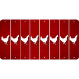 Red Oil Rubbed Cut Fun Strips (Set of 8) CHICKEN