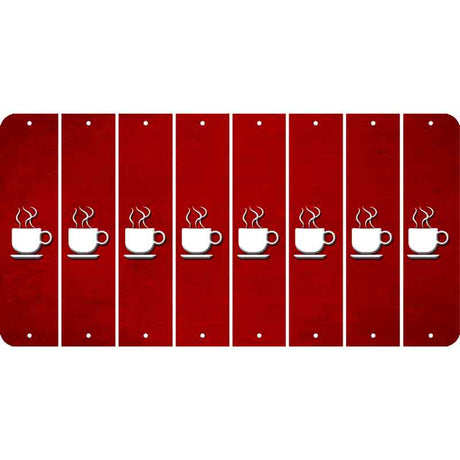 Red Oil Rubbed Cut Fun Strips (Set of 8) COFFEE MUG