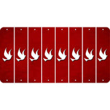Red Oil Rubbed Cut Fun Strips (Set of 8) DOVE