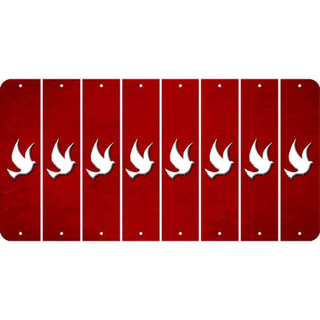 Red Oil Rubbed Cut Fun Strips (Set of 8) DOVE