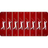 Red Oil Rubbed Cut Fun Strips (Set of 8) FEMALE GOLFER