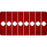 Red Oil Rubbed Cut Fun Strips (Set of 8) MALTESE CROSS