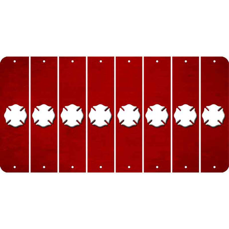 Red Oil Rubbed Cut Fun Strips (Set of 8) MALTESE CROSS