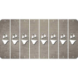 Tan Oil Rubbed Cut Fun Strips (Set of 8) BIKINI