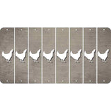 Tan Oil Rubbed Cut Fun Strips (Set of 8) CHICKEN