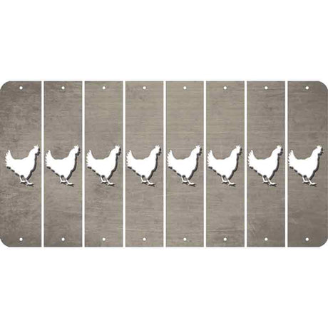 Tan Oil Rubbed Cut Fun Strips (Set of 8) CHICKEN