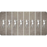 Tan Oil Rubbed Cut Fun Strips (Set of 8) MALE GOLFER