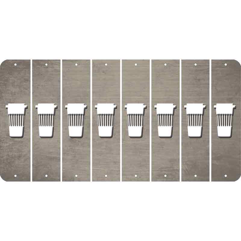 Tan Oil Rubbed Cut Fun Strips (Set of 8) LATTE