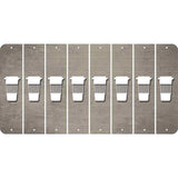 Tan Oil Rubbed Cut Fun Strips (Set of 8) LATTE