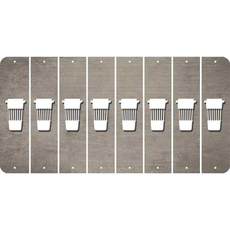 Tan Oil Rubbed Cut Fun Strips (Set of 8) LATTE