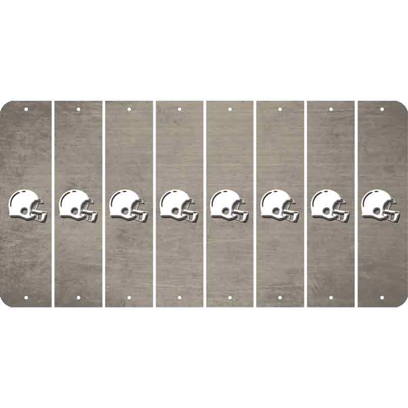 Tan Oil Rubbed Cut Fun Strips (Set of 8) FOOTBALL HELMET