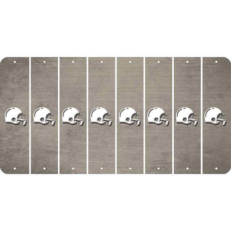 Tan Oil Rubbed Cut Fun Strips (Set of 8) FOOTBALL HELMET