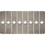 Tan Oil Rubbed Cut Fun Strips (Set of 8) MAPLE LEAF