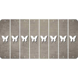 Tan Oil Rubbed Cut Fun Strips (Set of 8) BUTTERFLY