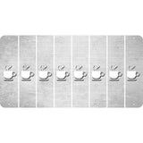 White Oil Rubbed Cut Fun Strips (Set of 8) COFFEE MUG