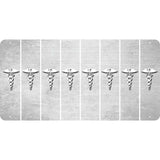White Oil Rubbed Cut Fun Strips (Set of 8) CADUCEUS