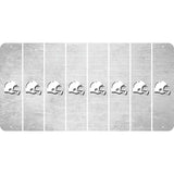 White Oil Rubbed Cut Fun Strips (Set of 8) FOOTBALL HELMET