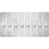 White Oil Rubbed Cut Fun Strips (Set of 8) GIRAFFE