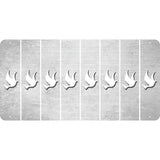 White Oil Rubbed Cut Fun Strips (Set of 8) DOVE