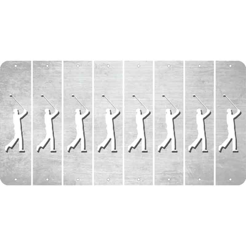 White Oil Rubbed Cut Fun Strips (Set of 8) FEMALE GOLFER