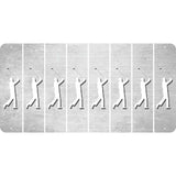 White Oil Rubbed Cut Fun Strips (Set of 8) FEMALE GOLFER