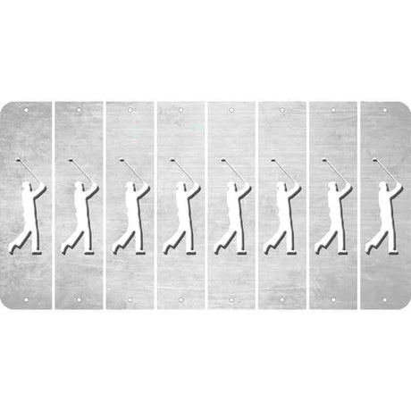 White Oil Rubbed Cut Fun Strips (Set of 8) FEMALE GOLFER