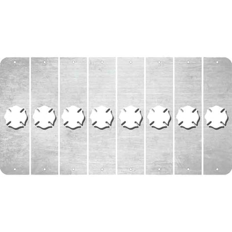 White Oil Rubbed Cut Fun Strips (Set of 8) MALTESE CROSS