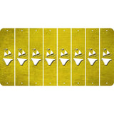 Yellow Oil Rubbed Cut Fun Strips (Set of 8) BIKINI