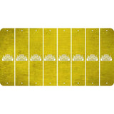 Yellow Oil Rubbed Cut Fun Strips (Set of 8) HOT ROD