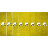 Yellow Oil Rubbed Cut Fun Strips (Set of 8) FOOTBALL HELMET
