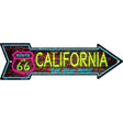 California Neon Novelty Metal Arrow Sign