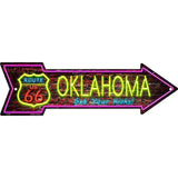 Oklahoma Neon Novelty Metal Arrow Sign